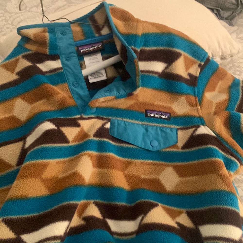Womens beautiful Aztec brown fleece pullover for sale